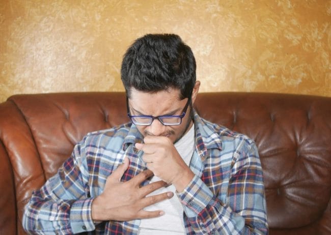 Man Coughing