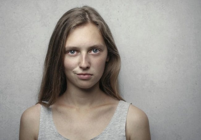 Woman Smirking