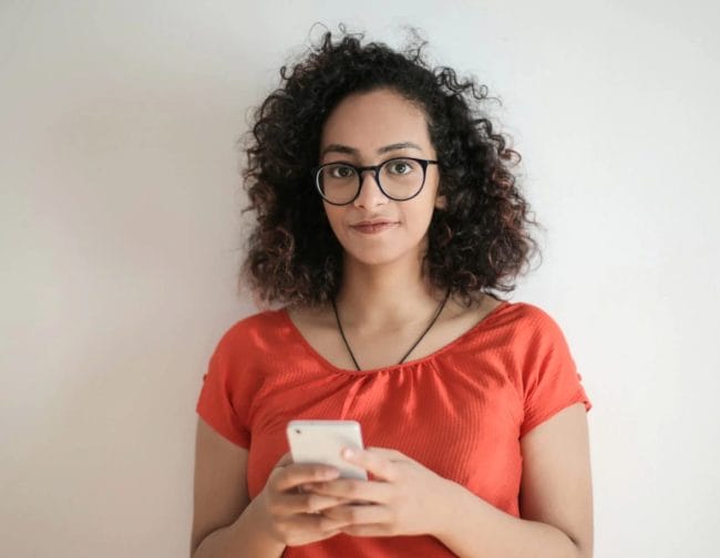 Woman Using Smartphone
