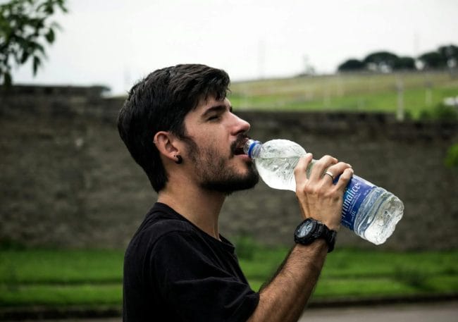 Man Drinking Water