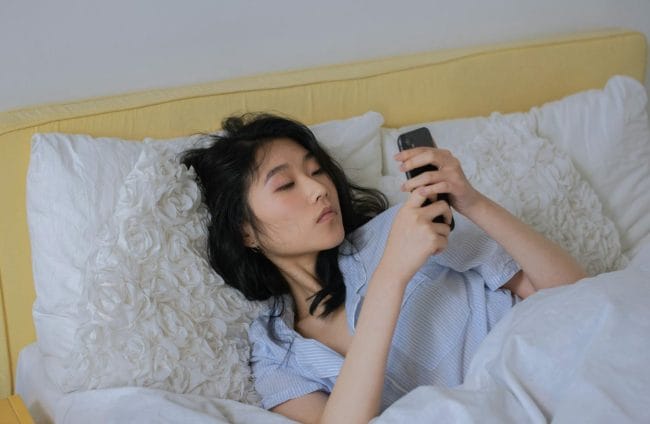 Woman Doomscrolling