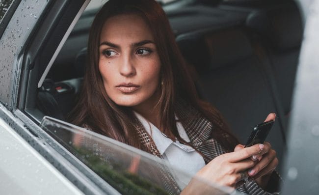 Woman In Car