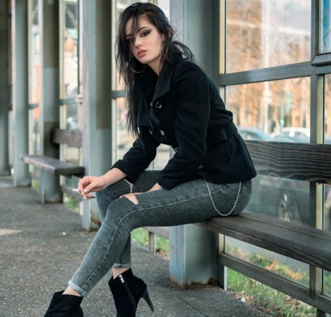 Woman On Bench